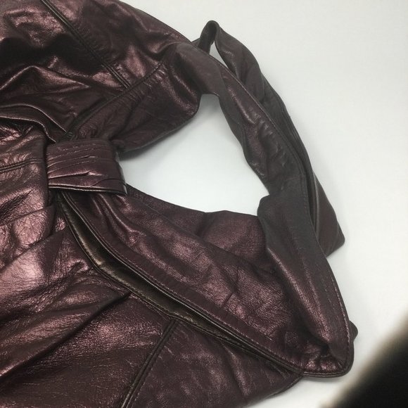 Kooba Purple Metallic Large Leather Hobo Bag - Picture 13 of 15
